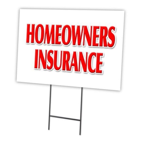 Signmission Homeowners Insurance Yard & Stake outdoor plastic coroplast window, C-1216-DS-Homeowners Insurance C-1216-DS-Homeowners Insurance